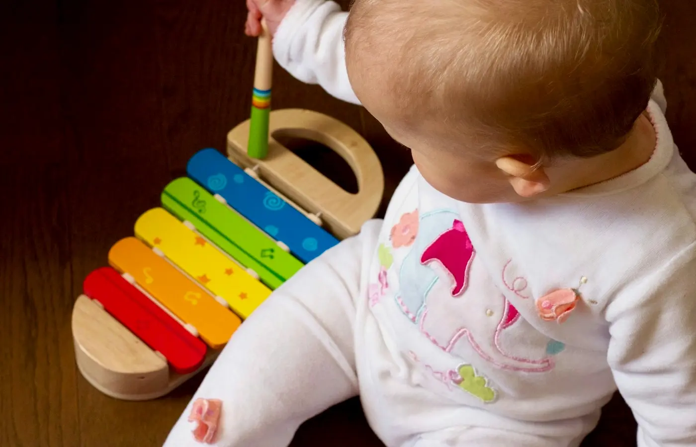 Child using an audio toy