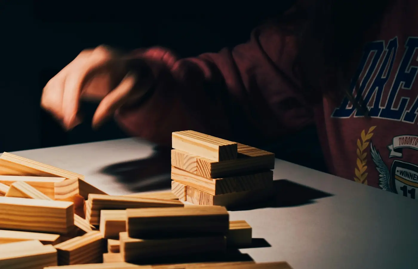 Child building blocks with lights