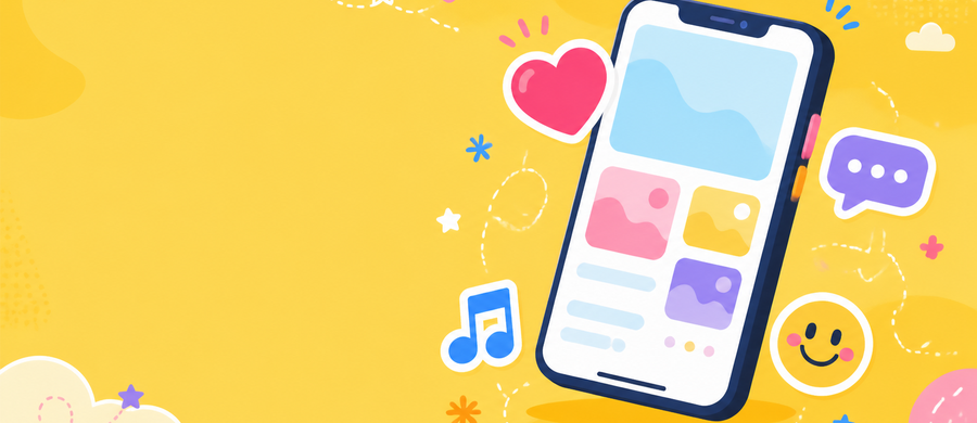 A playful editorial preview on a phone